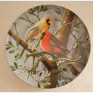 Vintage 1985 Knowles The Cardinal by Kevin Daniel Plate w/ COA & Box #15692L